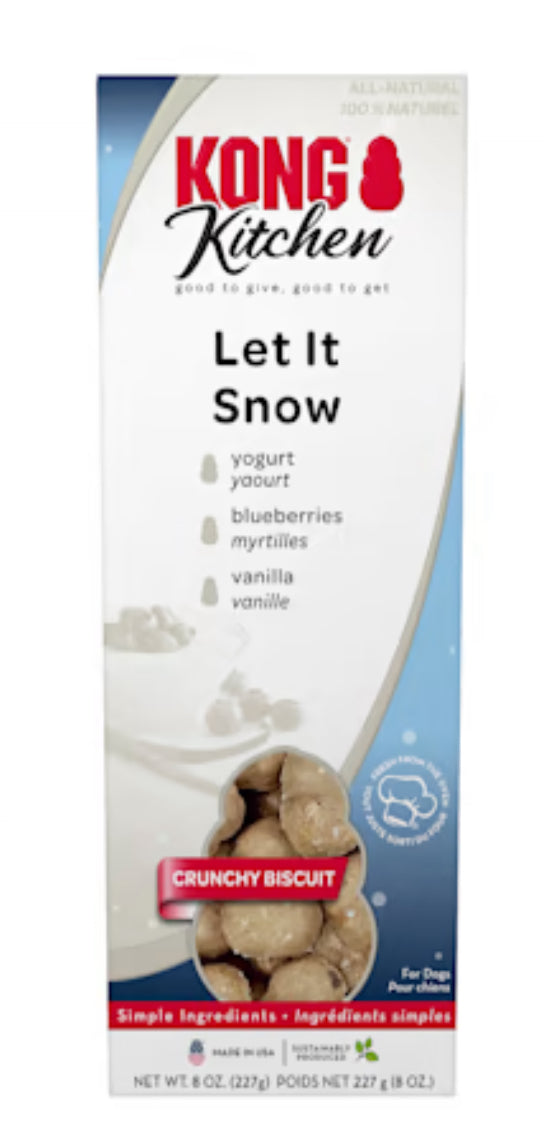 KONG Kitchen Holiday Let It Snow Crunchy Biscuit for Dogs, 8 oz.