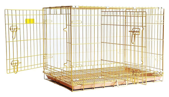 HOMEY PET Gold Dog Crate 36 Inch