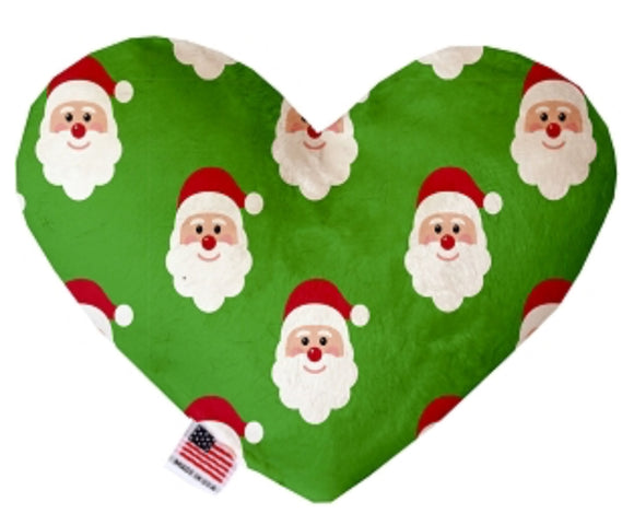 Stuffing Free Heart Dog Toy - Smiling Santa