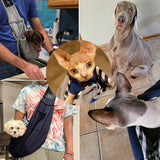 Cuby Pet Sling Carrier - Hands-Free REVERSIBLE Dog Bag With Adjustable Strap And Pocket - Grey