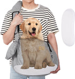 EXTRA LARGE Pet Sling Carrier - Hands-Free Dog Bag With Adjustable Strap And Pocket - Grey