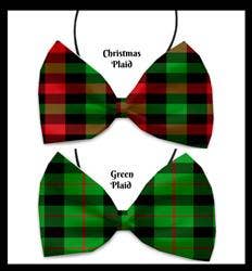 Plaid Christmas Pet Bow Ties