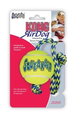 Kong Squeakers Tennis Ball with Rope Medium - [pups_path]