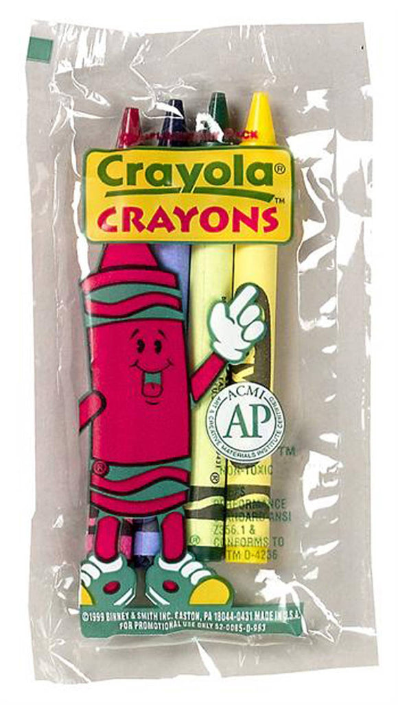 4 Count Crayola Crayon Cellophane Pack