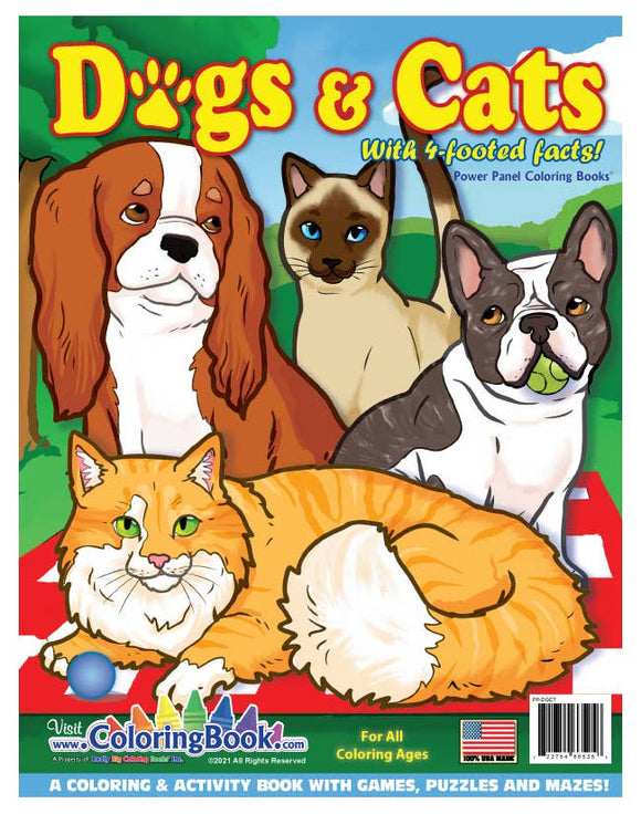 Dogs and Cats Coloring Book 8.5