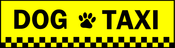 Dog Taxi Bumpersticker - [pups_path]