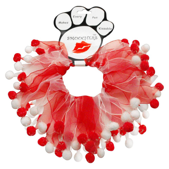 Candy Cane Fuzzy Wuzzy Christmas Smoochers Pet Party Collars