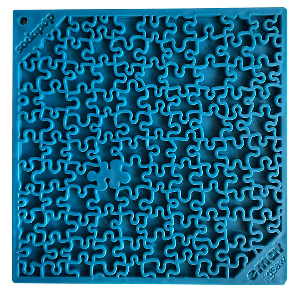 Jigsaw Design Emat Enrichment Licking Mat Blue