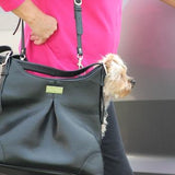 Sadie Mia Michele Black Faux Pebble Leather Carry Bag