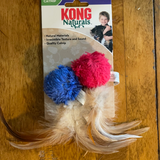 KONG Crinkle Ball with Feathers Cat Toy