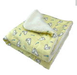 Double Layered Hopping Bunny Flannel/Ultra-Plush Blanket