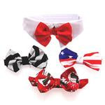 White Collar Bow Tie Set with 4 Interchangeable Bows