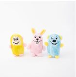 Squeakie Buddies - Pack of 3 (Bear, Bunny, Monkey)