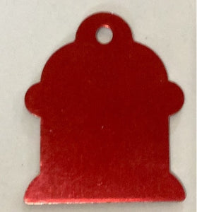 Red Fire Hydrant Shape Tag