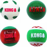 KONG Holiday Occasion Dog Fetch Ball 4 Pack