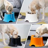 Super Design Elevated Dog Bowl Raised Dog Feeder for Food and Water, Non Spill Edges & Non Skid Sturdy Melamine Stand 2.5 cup